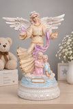 ANGEL DE LA GUARDA FIGURA CLASICA EN RESINA DE 15 PULGADAS