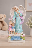 ANGEL DE LA GUARDA FIGURA CLASICA EN RESINA DE 12 PULGADAS