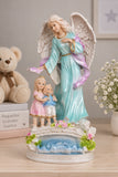ANGEL DE LA GUARDA FIGURA CLASICA EN RESINA DE 12 PULGADAS